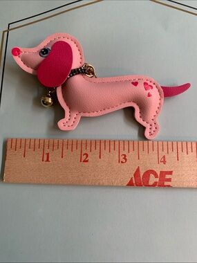 Dachshund Dog Keychain Charm with Bell